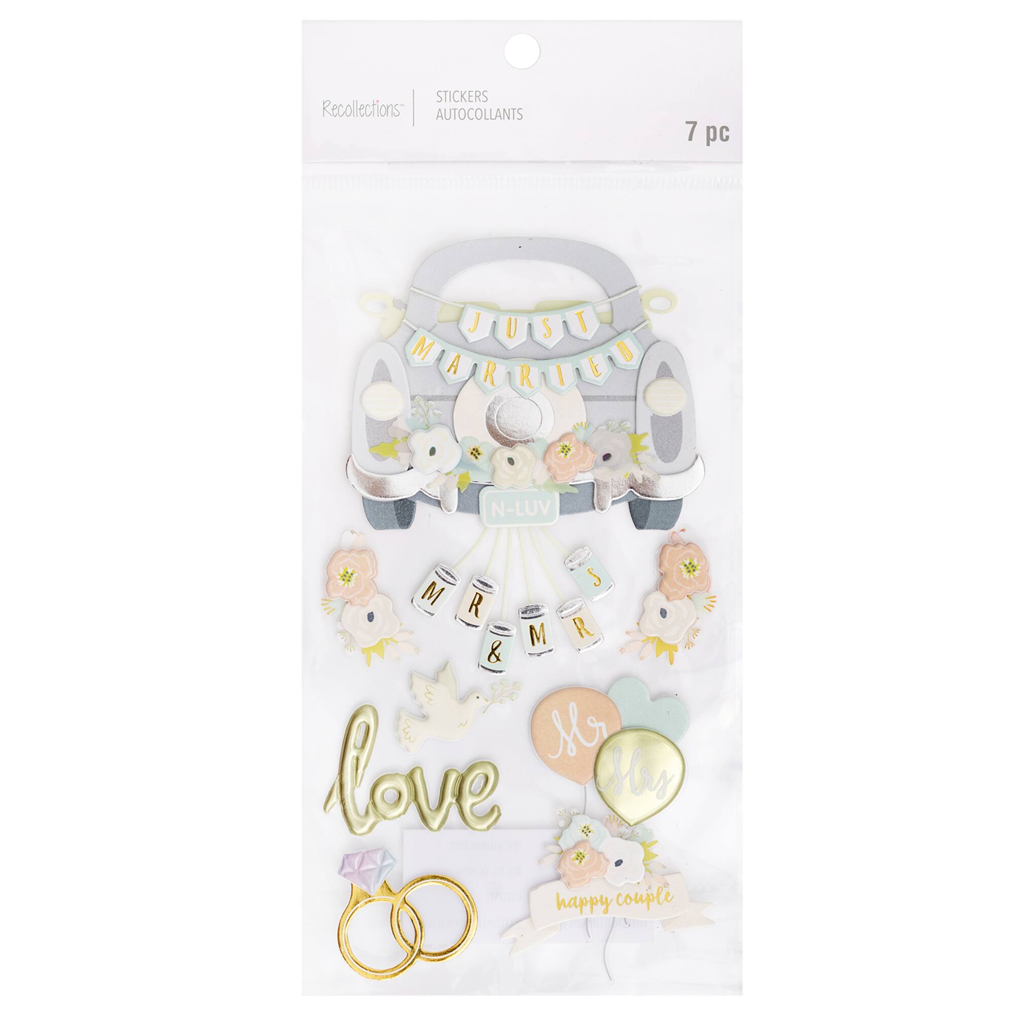 Just Married Car Dimensional Stickers by Recollections™
